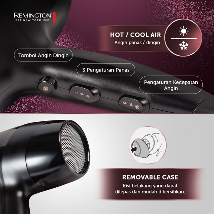 Remington Rose Shimmer Hair Dryer - D5305-ID | D5305ID